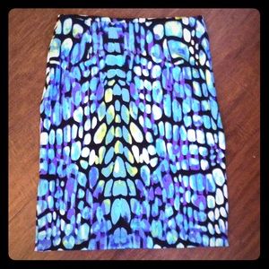 Abstract print skirt